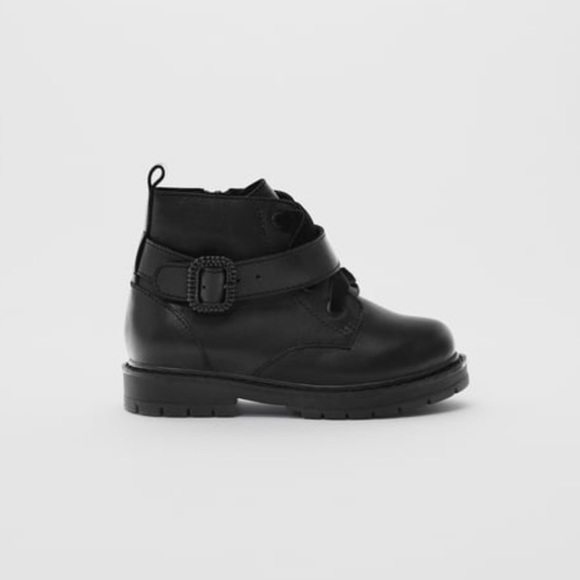 Zara Baby Buckled Leather Boots